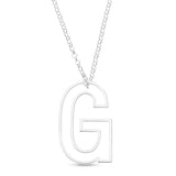 WIRE SINGLE INITIAL PENDENT - STERLING SILVER