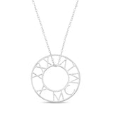 ROMAN BIRTHDAY CIRCLE FLOATING PENDENT - STERLING SILVER