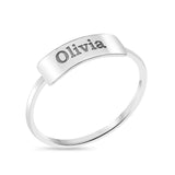 Name Bar Stack Ring - STERLING SILVER