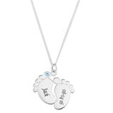 Baby Feet Personalized Pendent for Boys - STERLING SILVER