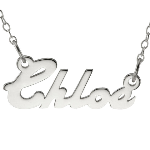 NAME NECKLACE BOLD SCRIPT - STERLING SILVER