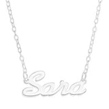 Name Necklace personalized in script font - STERLING SILVER