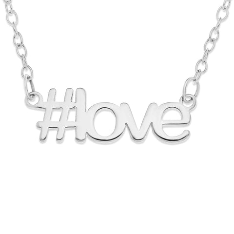 HASHTAG NAME OR WORD NECKLACE - STERLING SILVER