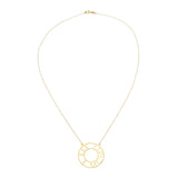 Roman Birthday Circle Necklace in Yellow Gold plated Sterling Silver