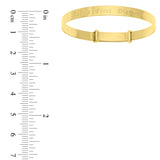 Baby's first Diamond Bangle Bracelet personalized with name and real Diamond in 10k Gold.