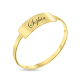 Name Bar ID Ring in 10k Gold